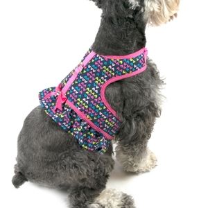 ❤️10/$13 New Valentine's heart dog ruffle harness with bow